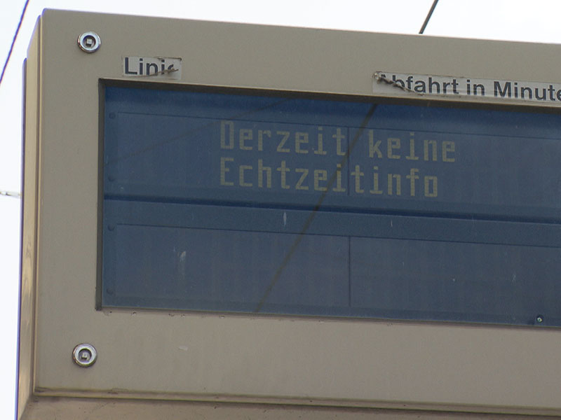 Anzeigetafeln bei Wiener Linien ausgefallen