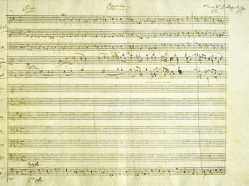 Requiem (KV 626), Wolfgang Amadeus Mozart, Musikhandschrift, 1791