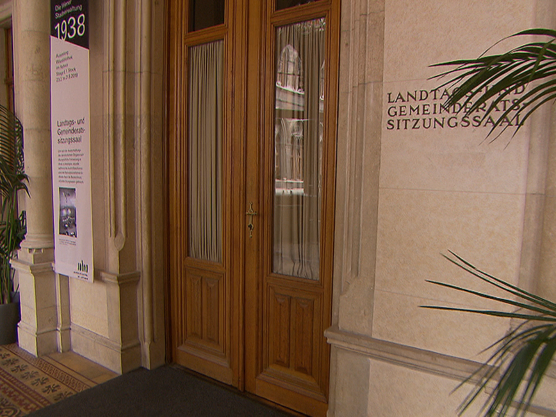 Eingang Sitzungssaal Landtag Gemeinderat Rathaus Wien
