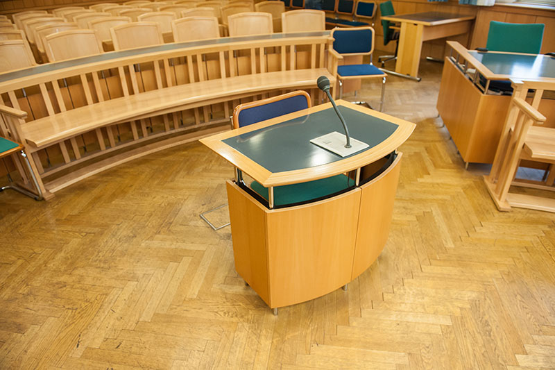 Verhandlungssaal im Straflandesgericht Wien