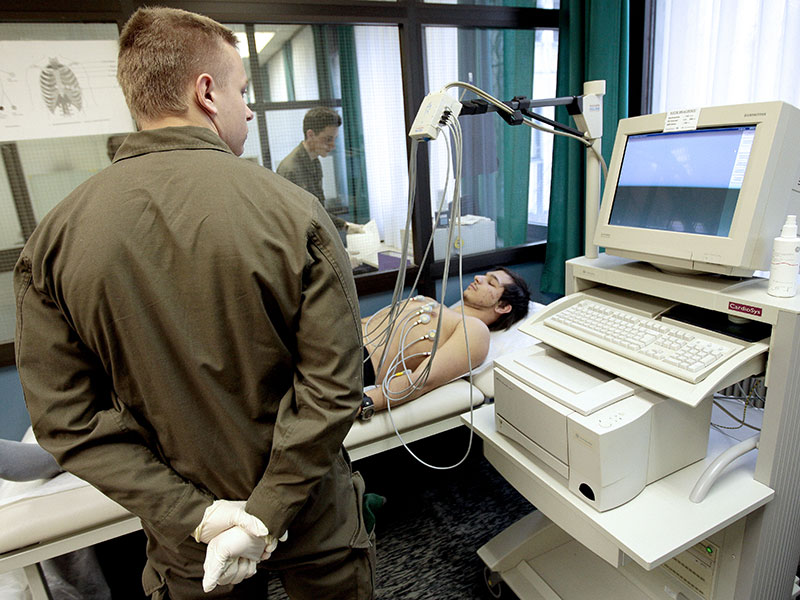 EKG bei Musterung in der Wiener Stellungskommission
