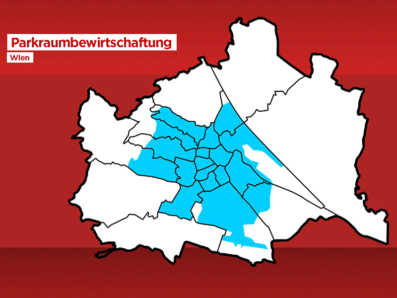 Übersicht Wiener Bezirke mit Parkpickerl